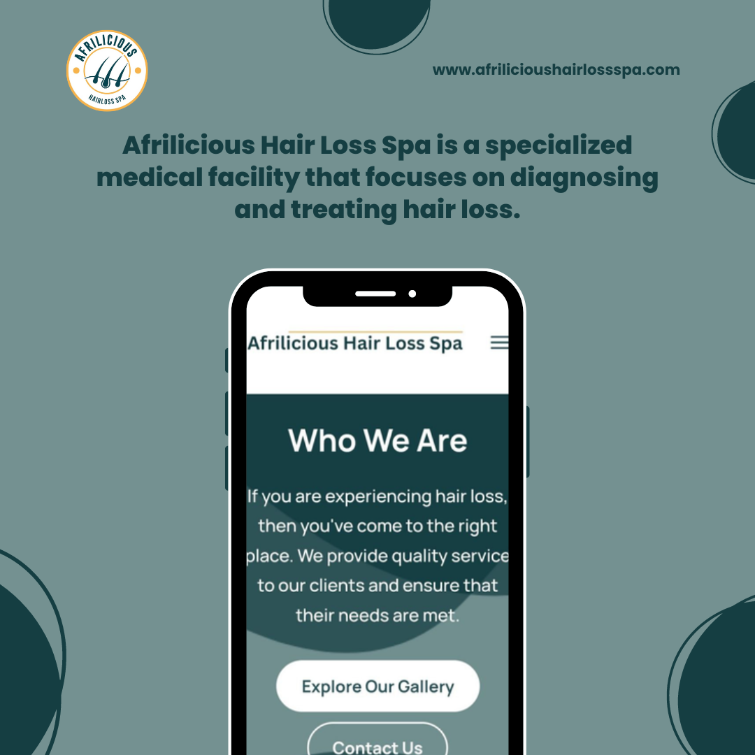 Afrilicious Hair Loss Spa website screenshot