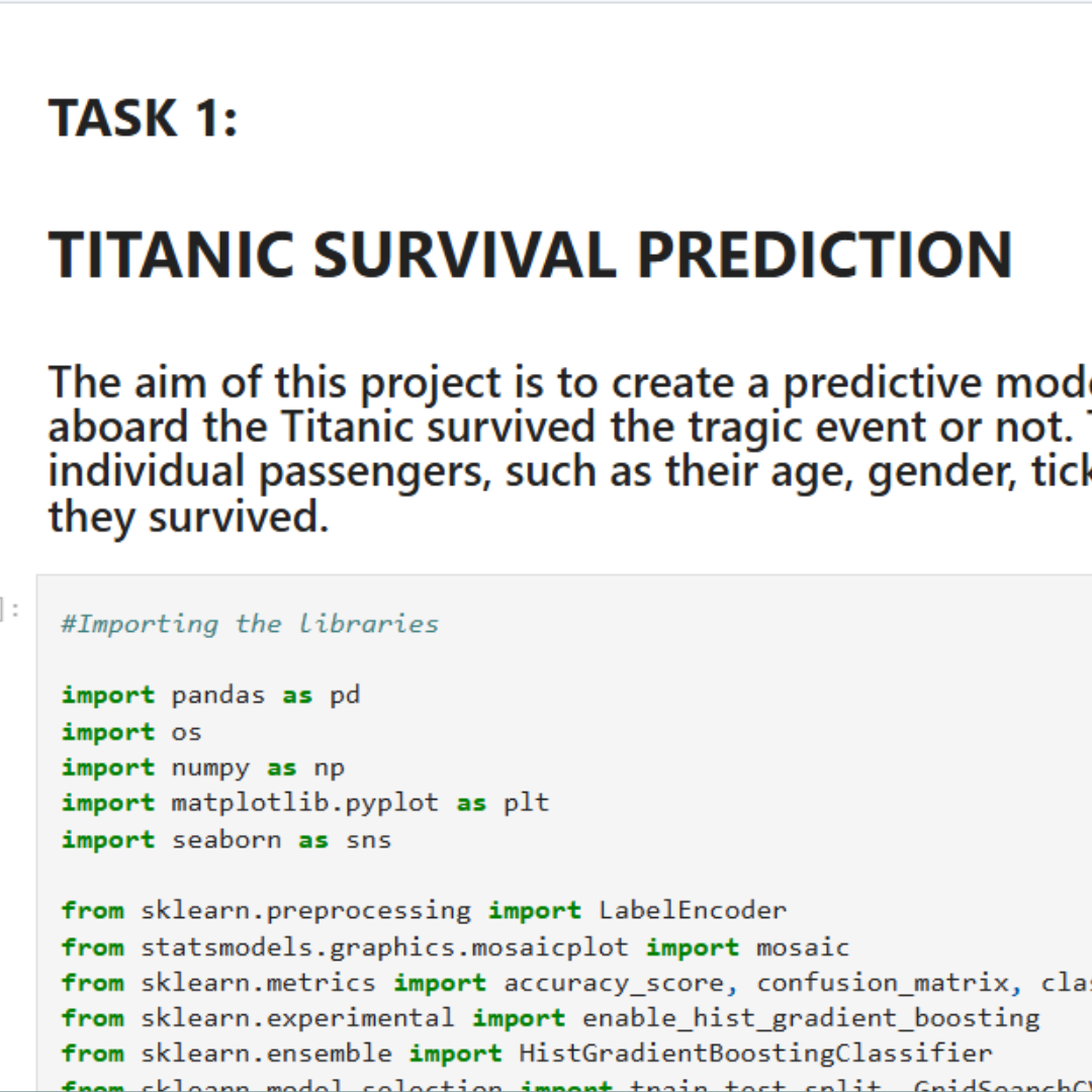 Titanic Survival Prediction machine learning project